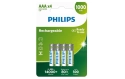 Philips Rechargeable 1000 mAh AAA 4 Pièce/s