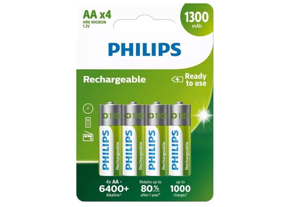 Philips Rechargeable AA 4 Pièce/s