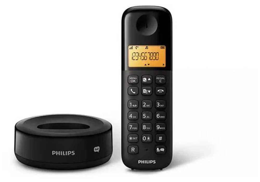 Philips Téléphone sans fil D1651B Noir