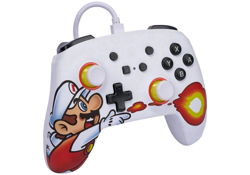 Power A Enhanced Wired Controller Fireball Mario