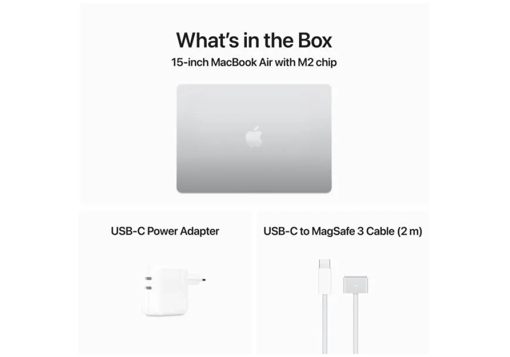 Apple MacBook Air 15" 2023 M2 10C GPU / 512 Go / 8 Go Argent
