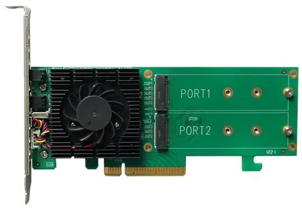 Highpoint Contrôleur RAID SSD6202A PCI-Ex8v3 - 2x M.2 NVMe, bootable