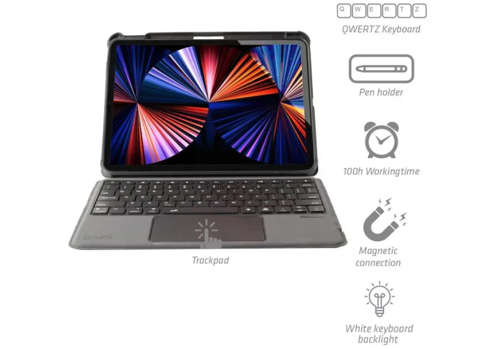 4smarts Couvre-clavier pour tablette Solid Pro pour iPad 10th Gen. CH