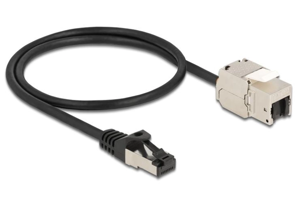DeLOCK Câble d'extension Keystone Cat 6A, S/FTP (Noir) - 0.5 m