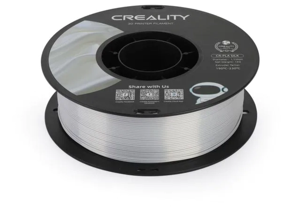 Creality Filament PLA, Silk argent, 1.75 mm, 1 kg