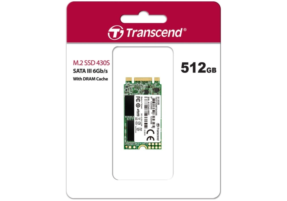Transcend SSD 430S M.2 SATA (2242) - 512GB