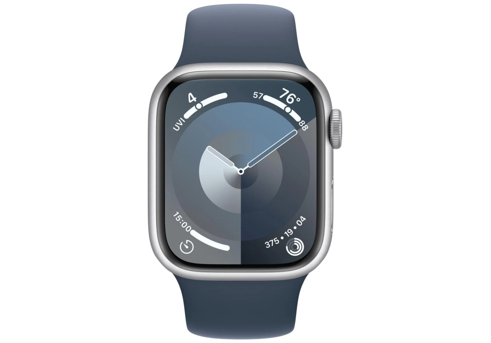 Apple Watch Series 9 41 mm Alu Argent Sport Bleu orage S/M