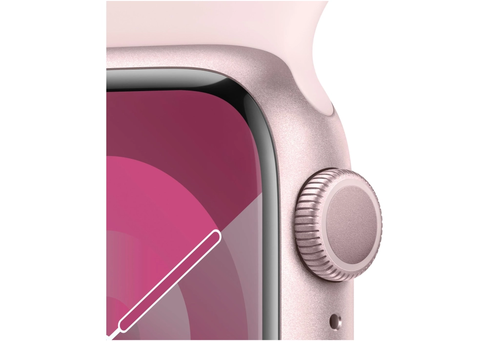 Apple Watch Series 9 41 mm Alu Rose Sport Rose pâle S/M