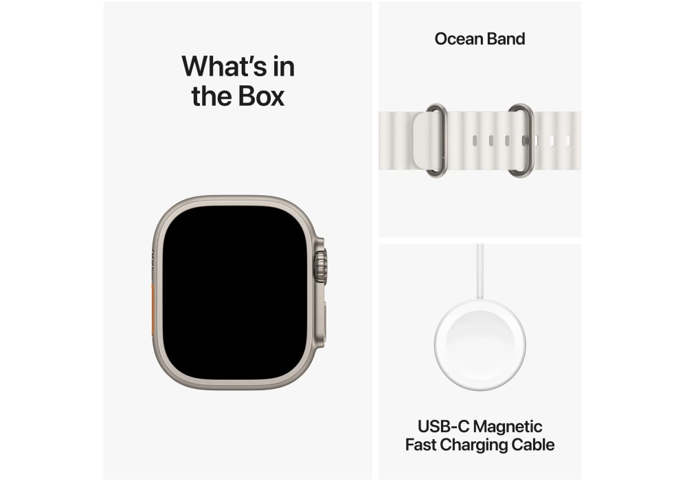 Apple Watch Ultra 2 Ocean Band Blanc