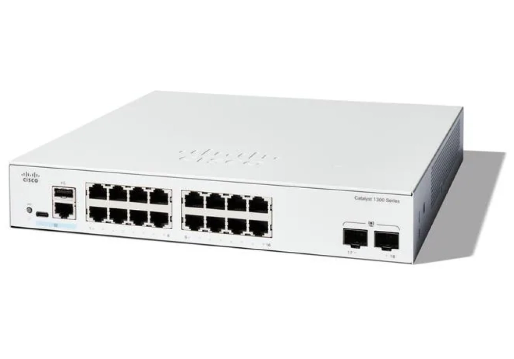 Cisco PoE+ Switch Catalyst C1300-16P-4X 20 ports