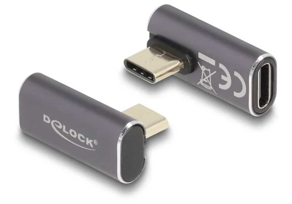 Delock Adaptateur coudé haut/bas USB C - USB C