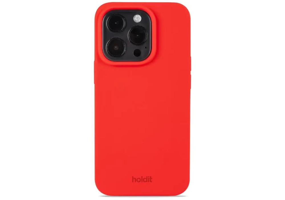 Holdit Coque arrière Silicone iPhone 14 Pro (Chili Red)