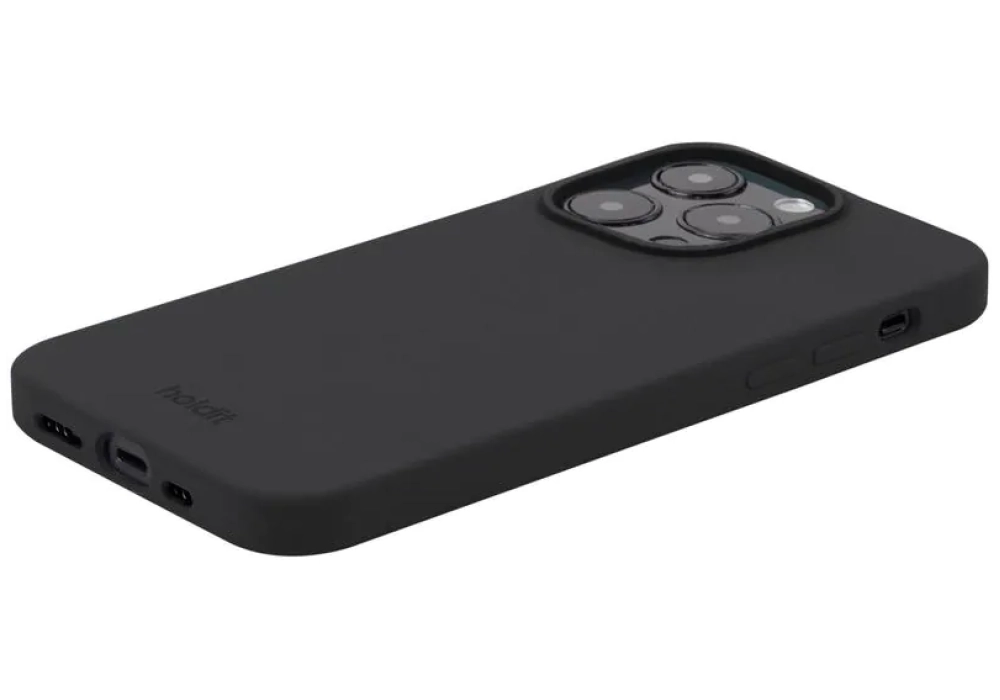 Holdit Coque arrière Silicone iPhone 14 Pro (Noir)