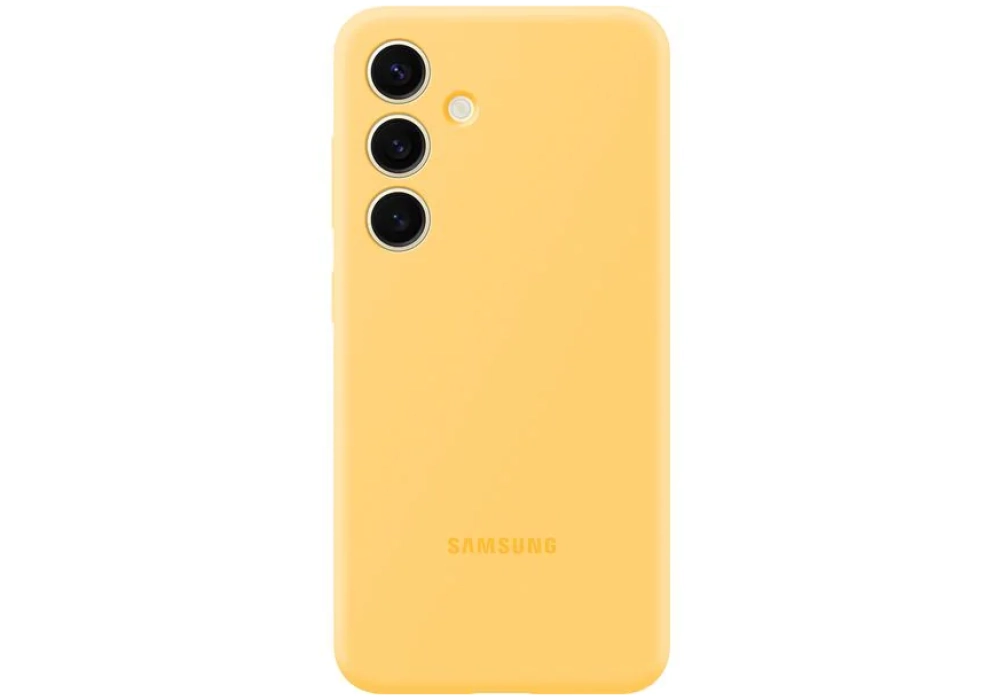 Samsung Coque arrière Silicone Galaxy S24 Jaune