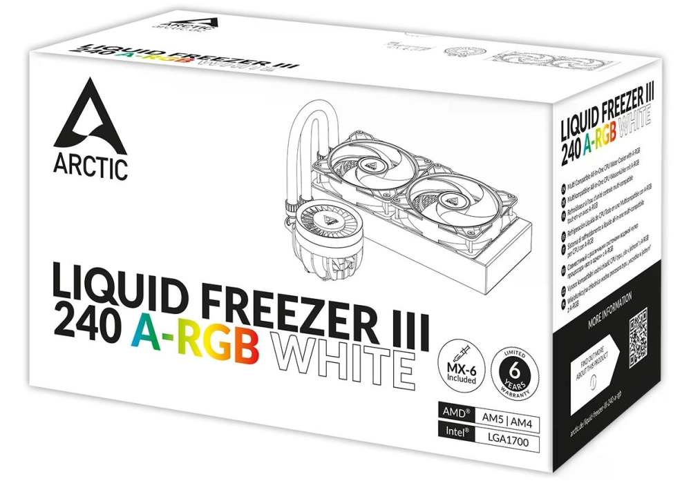 Arctic Cooling Liquid Freezer III 240 A-RGB Blanc