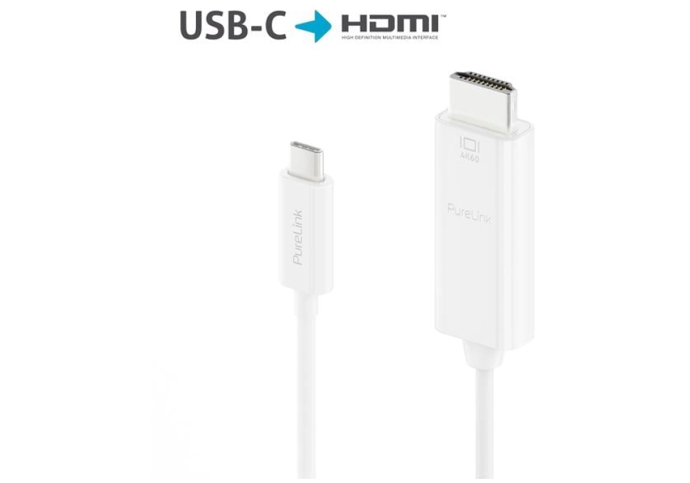 Purelink IS2200-010 USB type C - HDMI - 1.0 m (Blanc)