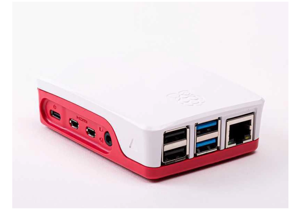 Raspberry Pi Boîtier pour Raspberry Pi 4 Model B  Rouge/Blanc 