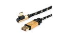 ROLINE Gold Cable USB 2.0 Type-A reversible - USB-C angled 90° - 1.80 m