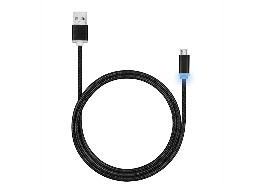 ROLINE LED Câble chargeur USB 2.0, A - Micro B, M/M, 1 m