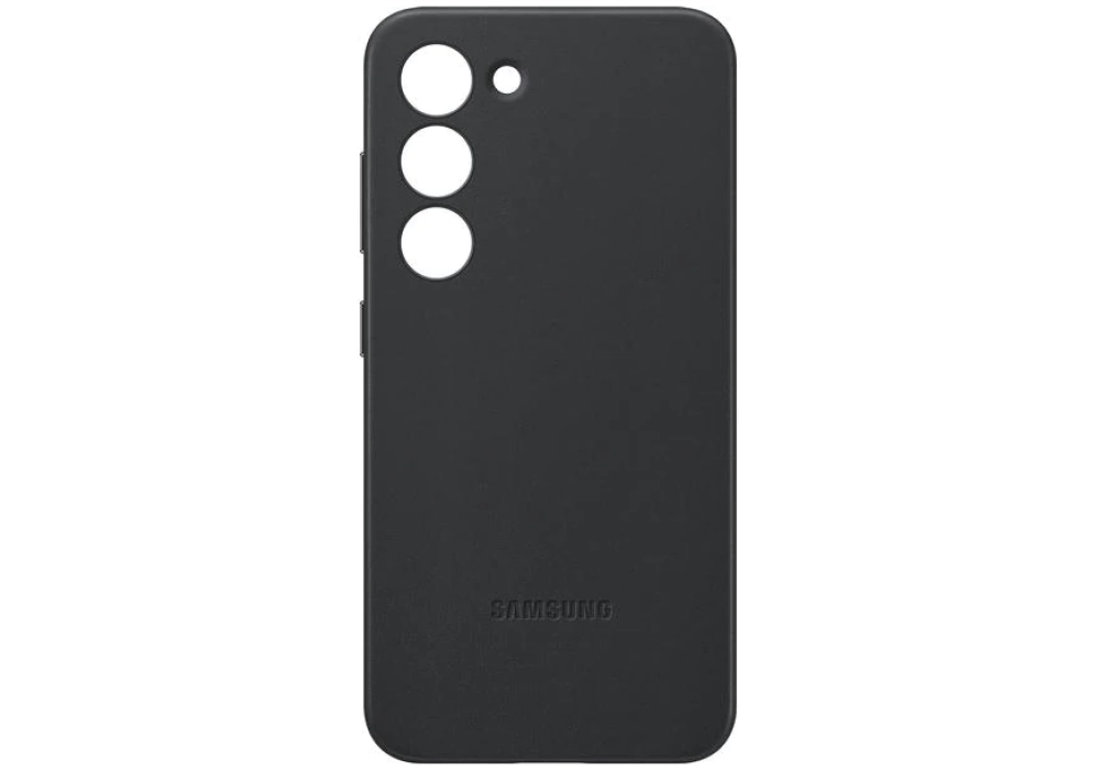 Samsung Coque arrière Leather Galaxy S23 Noir