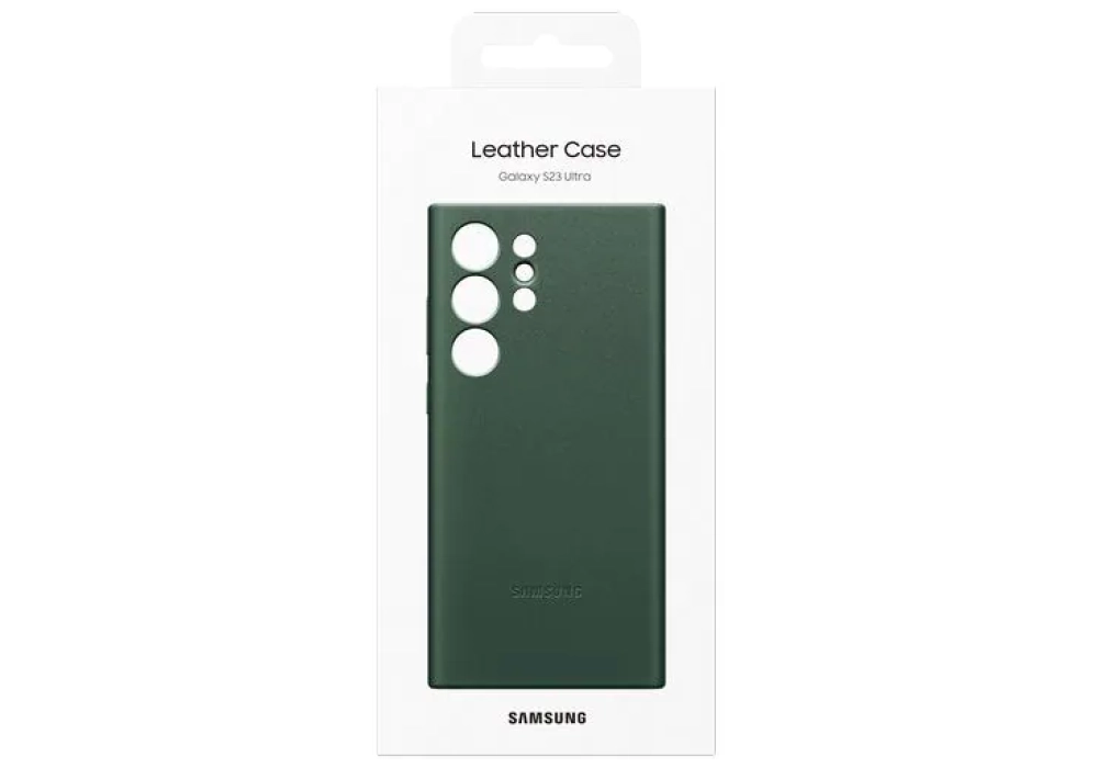 Samsung Coque arrière Leather Galaxy S23 Ultra Vert