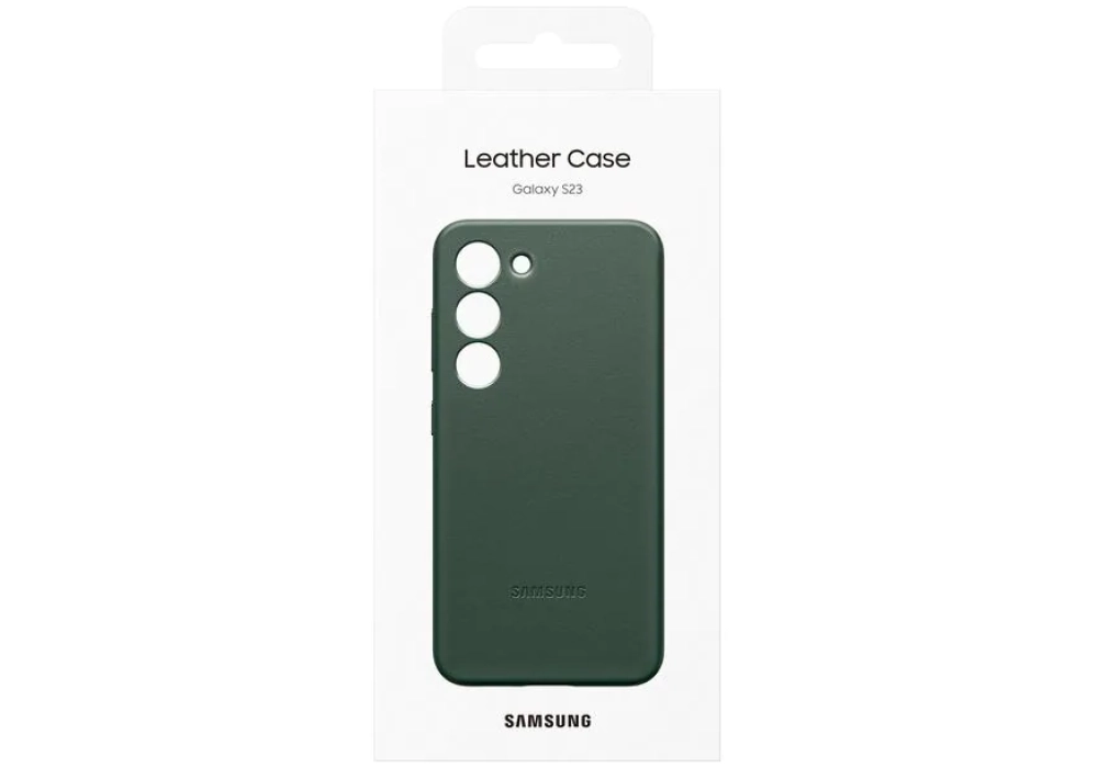 Samsung Coque arrière Leather Galaxy S23 Vert
