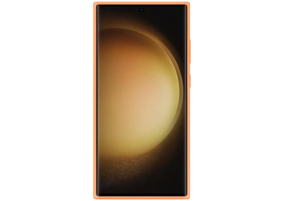 Samsung Coque arrière Silicone Galaxy S23 Ultra Orange