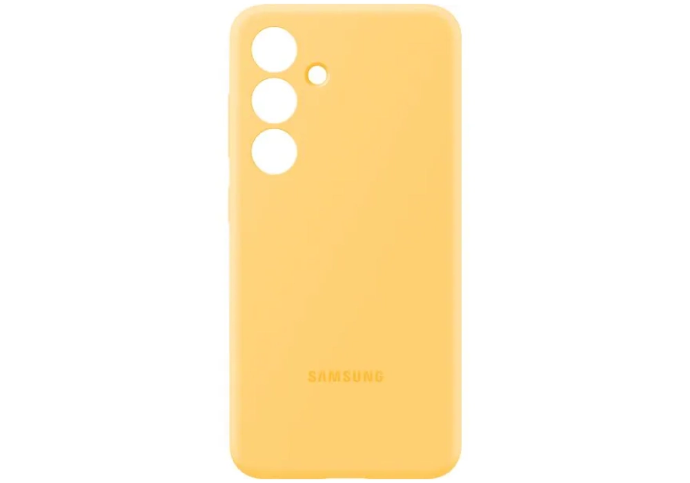 Samsung Coque arrière Silicone Galaxy S24 Jaune