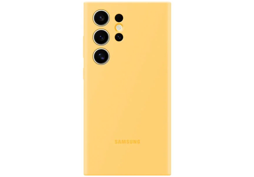 Samsung Coque arrière Silicone Galaxy S24 Ultra Jaune