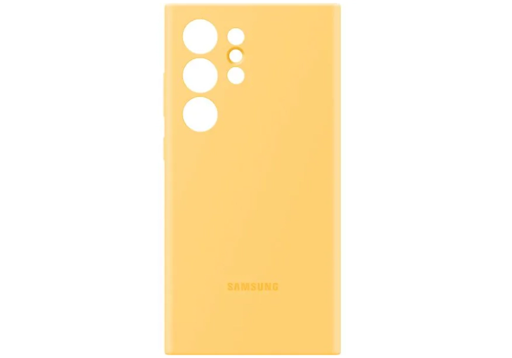 Samsung Coque arrière Silicone Galaxy S24 Ultra Jaune