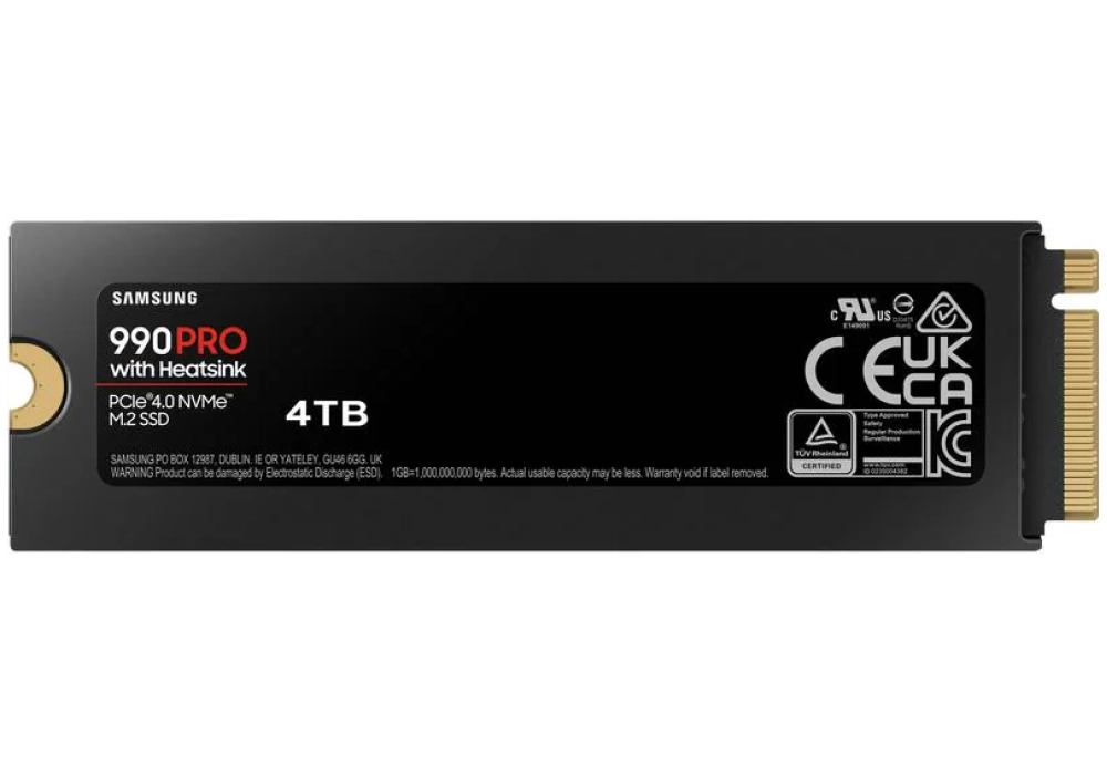 Samsung SSD 990 PRO Heatsink M.2 2280 NVMe 4000 GB
