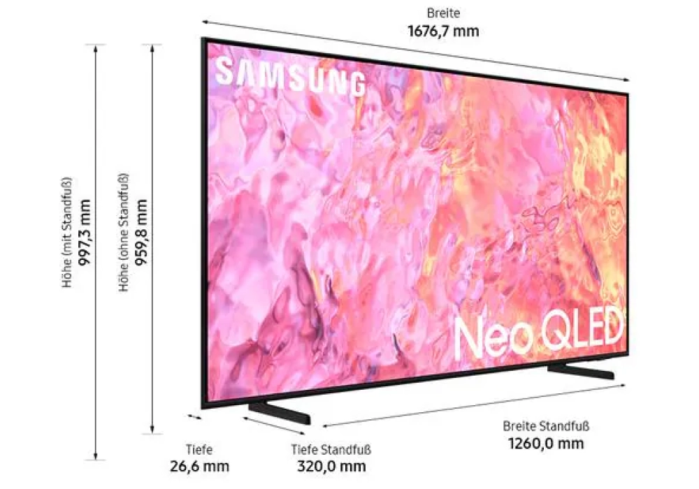 Samsung TV QE75Q60C AUXXN 75", 3840 x 2160 (Ultra HD 4K), LED-LCD