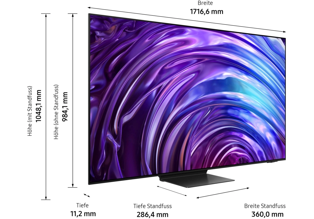 Samsung TV QE77S95D ATXZU 77", 3840 x 2160 (Ultra HD 4K), OLED