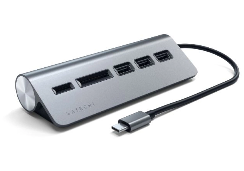 Satechi Type-C Aluminum USB 3.0 Hub & Card Reader (Space Grey)