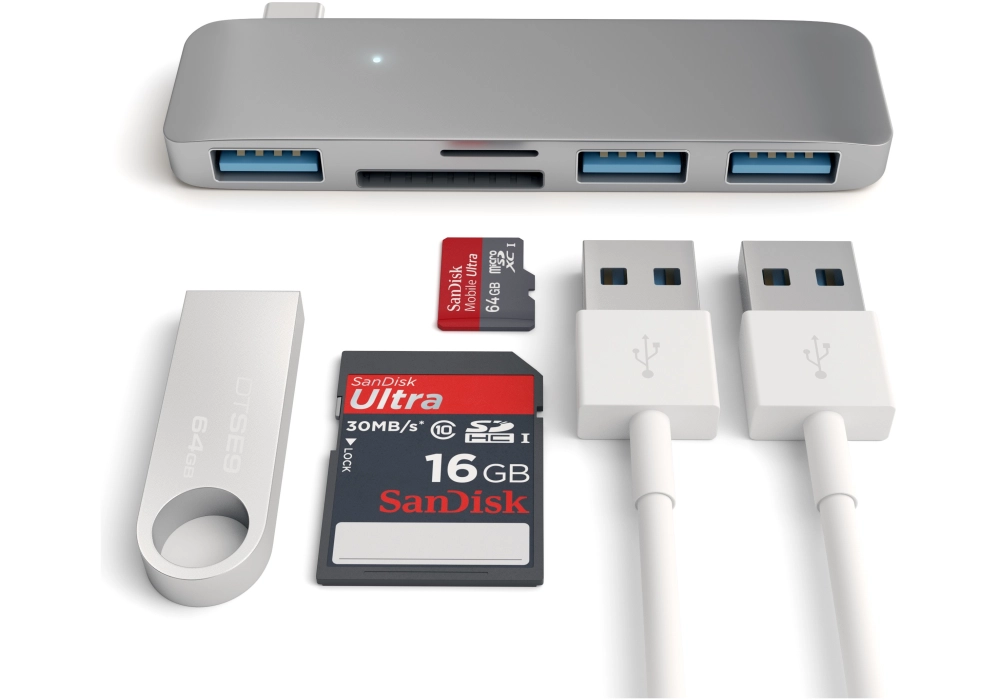 Satechi Type-C USB 3.0 3-in-1 Combo Hub (Space Grey)