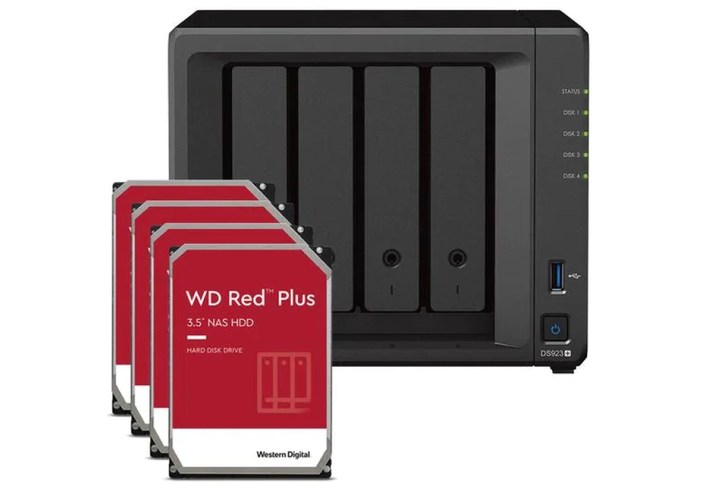 Synology DS923+ - WD Red Plus 48 TB
