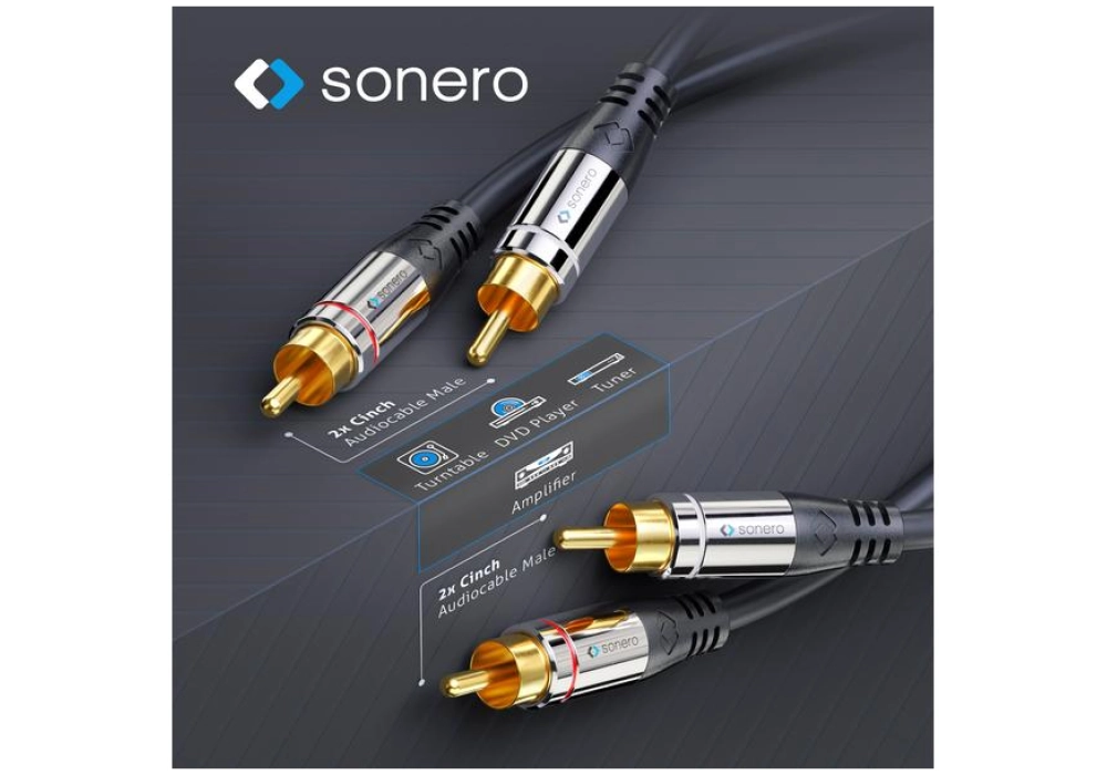 sonero Câble audio Cinch - Cinch 2 m