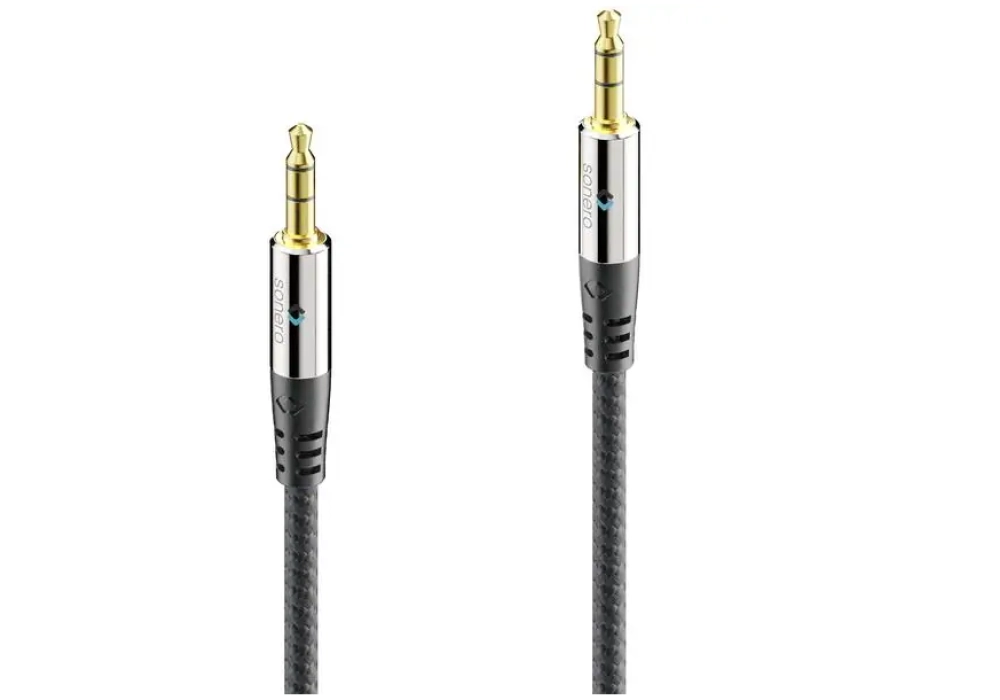 sonero Câble audio Jack 3.5 mm avec gaine en nylon 1 m