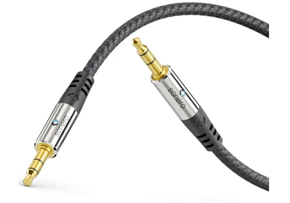 sonero Câble audio Jack 3.5 mm avec gaine en nylon 1.5 m