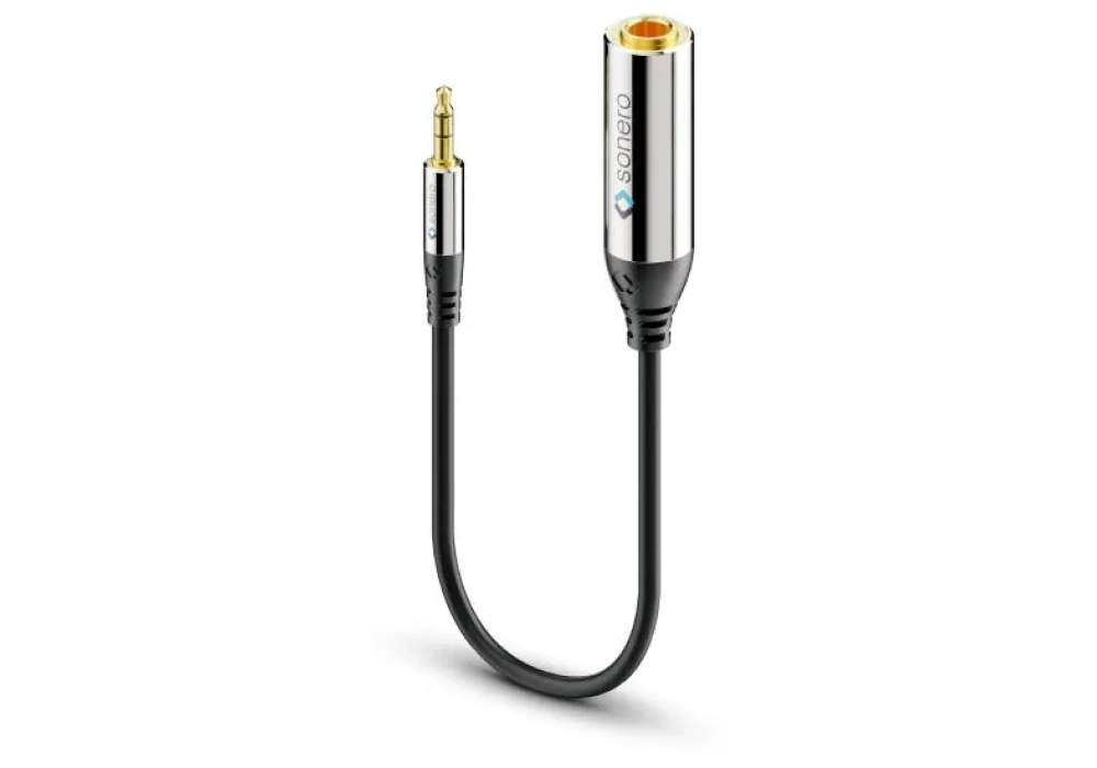 sonero Câble audio jack 3.5 mm - jack 6.3 mm 0.25 m