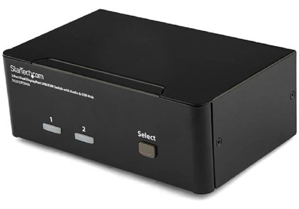 StarTech 2-Port Dual DisplayPort USB KVM Switch + USB Hub