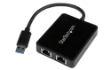 StarTech USB 3.0 Dual Gigabit LAN Adapter (Black)