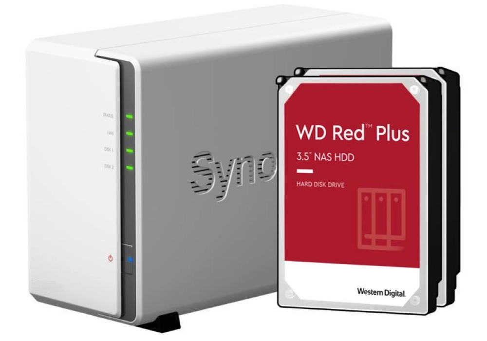 Synology DiskStation DS220j - 16.0 TB (WD Red Plus)