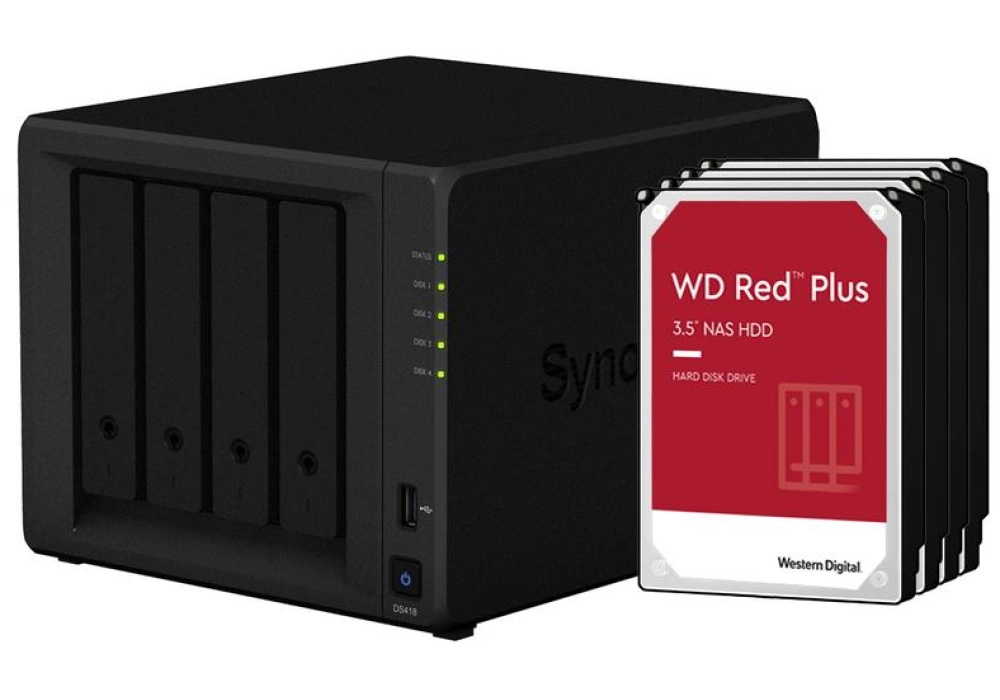 Synology DiskStation DS418 - 12.0 TB (WD Red plus)