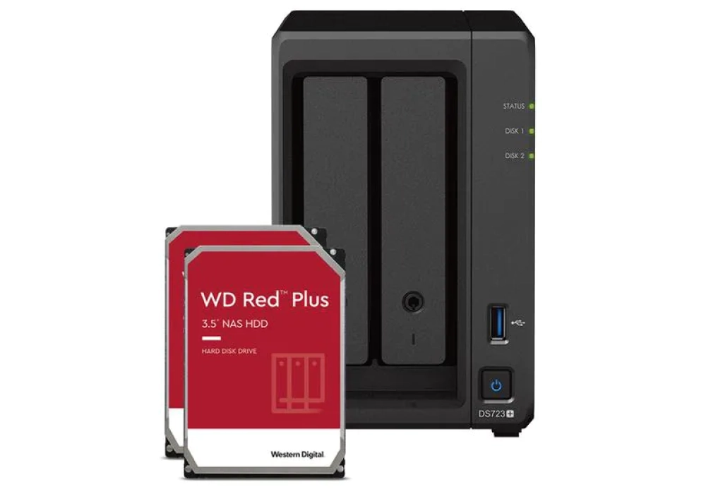 Synology DiskStation DS723+ - WD Red Plus 12 TB - DS723+ WD Red