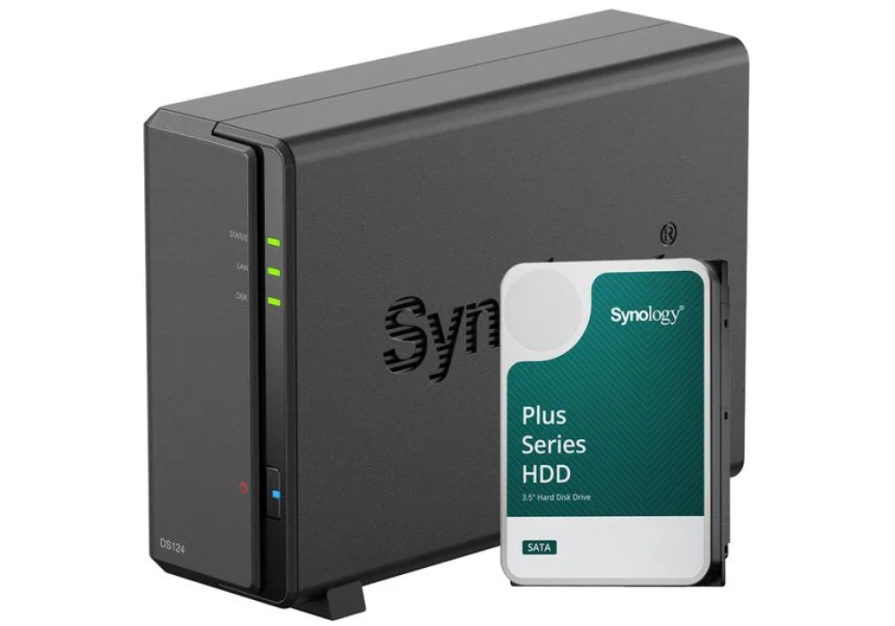 Synology NAS DiskStation DS124 1-bay Synology Plus HDD 12 TB