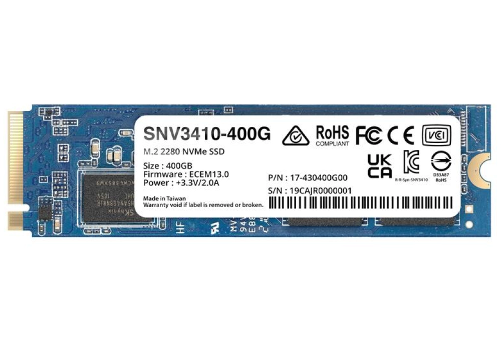 Synology SNV3410 SSD M.2 PCIe NVMe - 400GB