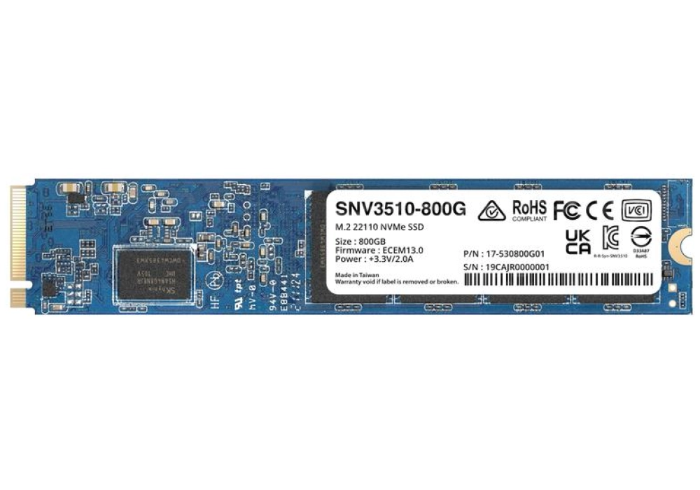 Synology SNV3510 SSD M.2 PCIe NVMe - 800GB