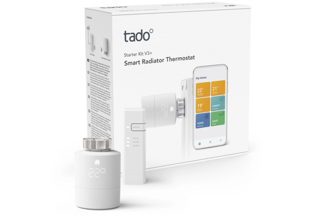 Tado Smart Radiator Thermostat - Starter Kit V3+ incl. 1 Bridge
