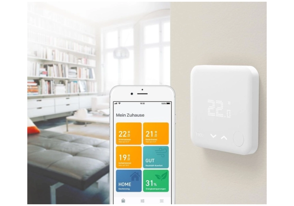 Tado Smart Thermostat - Starter Kit V3+ incl. 1 Bridge - Blanc